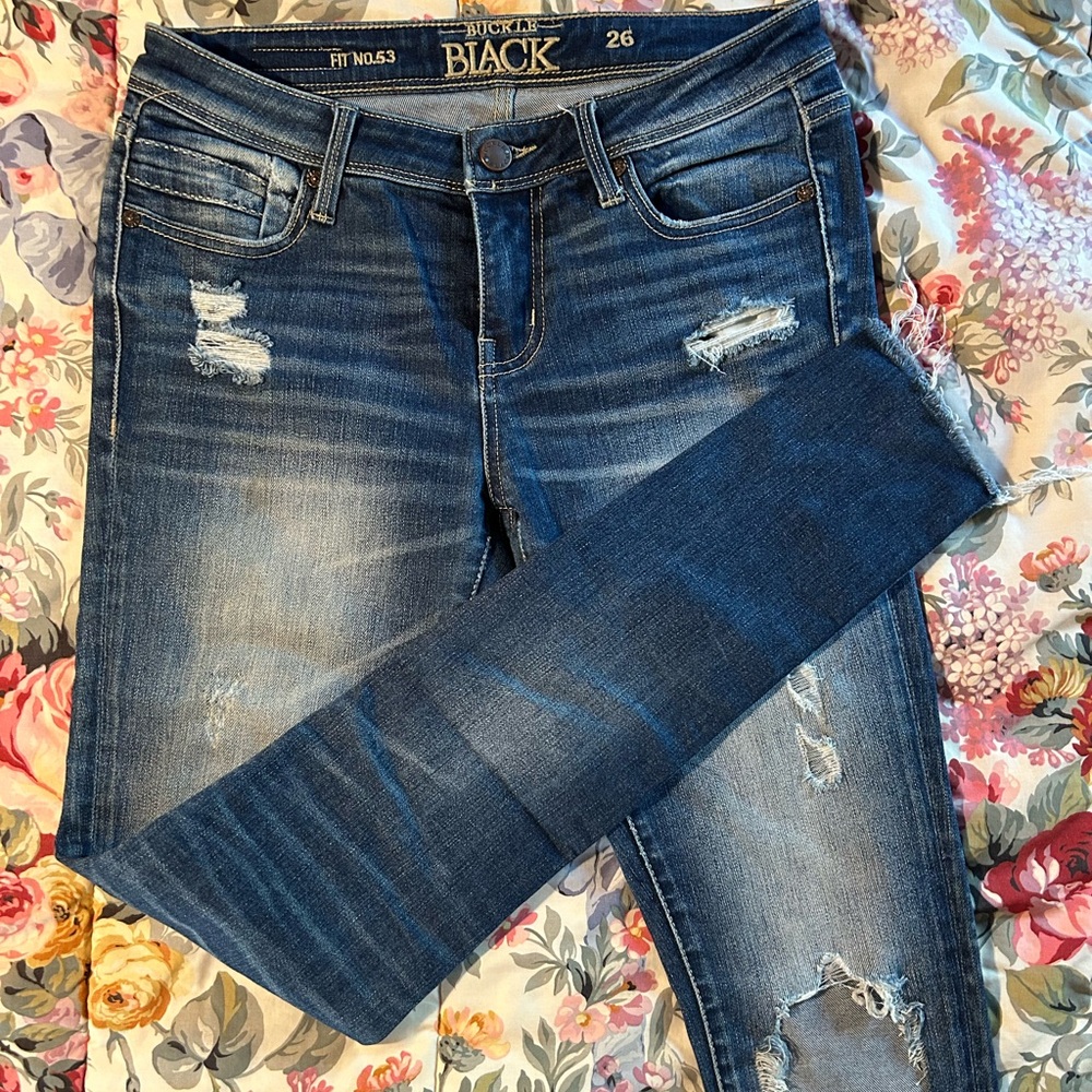 Buckle Black Skinny Jeans